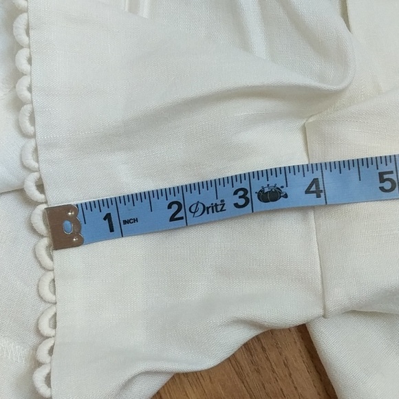 ⭐ Ann Taylor Linen Pleated Shorts w/ Tie Sash NWT - Picture 4 of 8